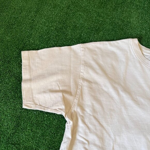 Zara Boxy Fit Solid Beige Big Pocket Short Sleeve Crewneck T-Shirt Size 13-14 - Picture 5 of 13